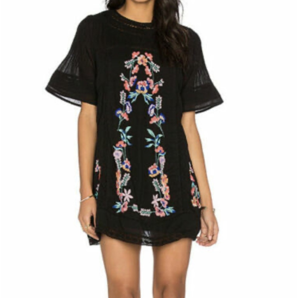 FREE PEOPLE perfectly victorian black dress